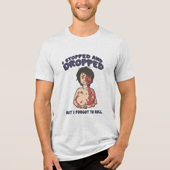 Camiseta Pare, Caia e Não Esqueça de Rolar (Frente)