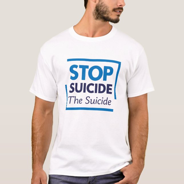 Camiseta "Pare com o Suicídio – Sua Voz Pode Salvar uma Vid (Frente)