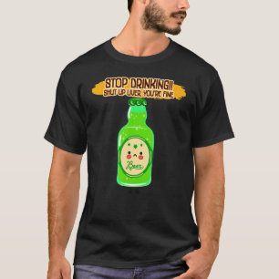 Camiseta Pare de Bebendo Cale-Se Frio Engraçado Sassado Sar