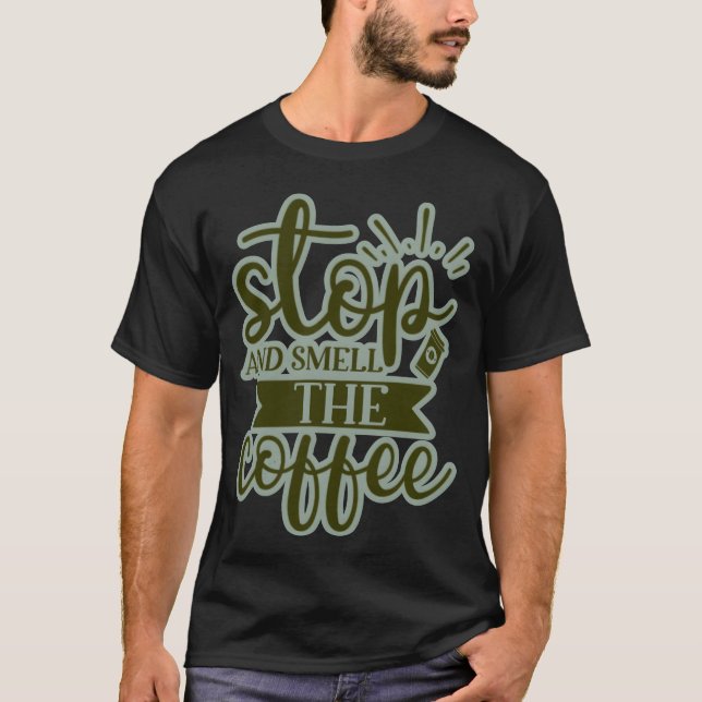Camiseta Pare de cheirar o café menino (Frente)