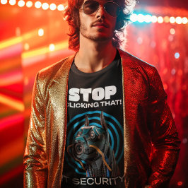 Camiseta Pare de Clicar Nisso Humor de Segurança de TI