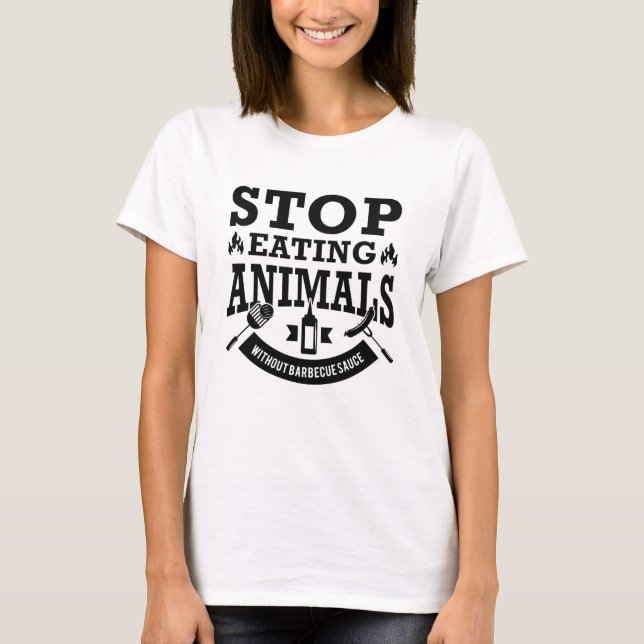 Camiseta Pare de Comer Animais (Frente)