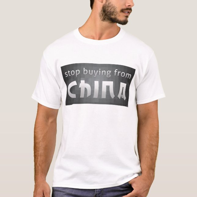 Camiseta Pare de comprar na China (Frente)