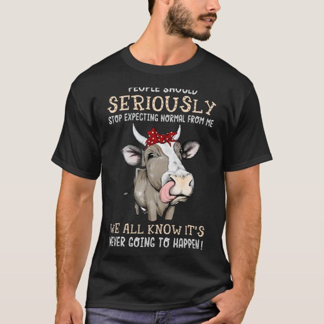 Camiseta Pare de Esperar Normal de Mim Vaca Louca (Frente)