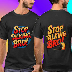 Camiseta Pare De Falar, Mano - Atitude Negrito