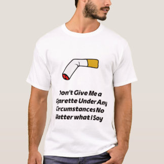 Camiseta pare de fumar cigarro quebrado Cigarro engraçado