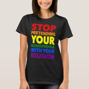 Camiseta Pare De Impedir Seu Mês Do Orgulho Da Homofobia