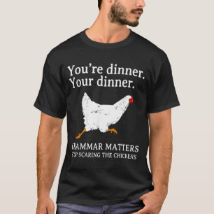 Camiseta Pare de Inglês As Galinhas Gramática Inglesa Engra