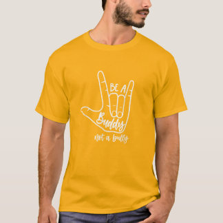 Camiseta Pare de Intimidar para Escola Primária | Seja um A