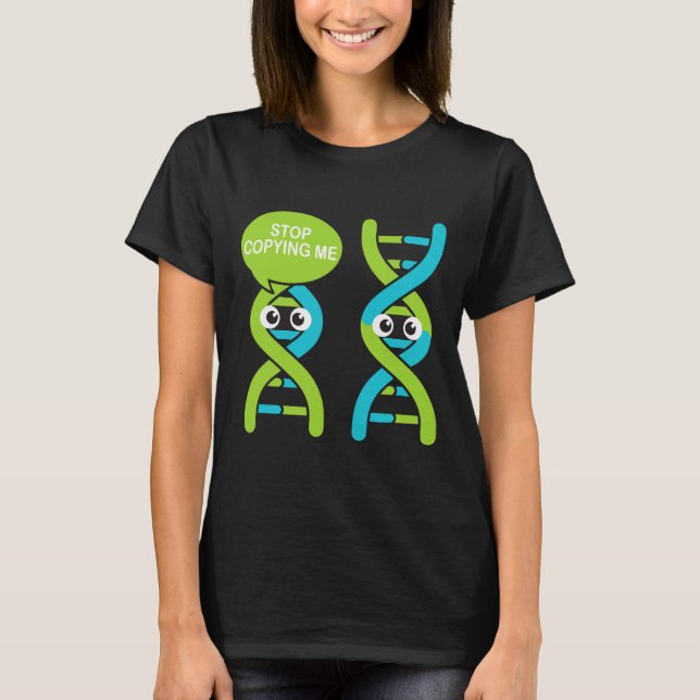 Camiseta Pare de Me Copiar Piada Científica Divertida de DN (Frente)