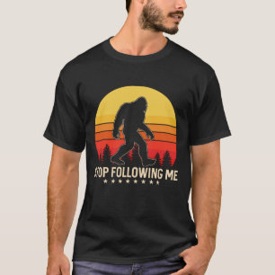 Camiseta Pare de me seguir   Design retrógrado