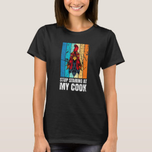 Camiseta Pare de olhar para o meu cozido Sarcástico Humorís