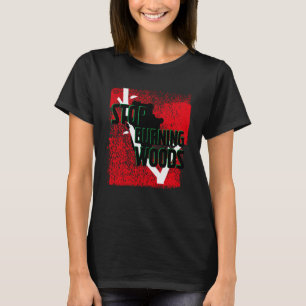 Camiseta Pare de queimar Woods e salve a vida dos ursos de