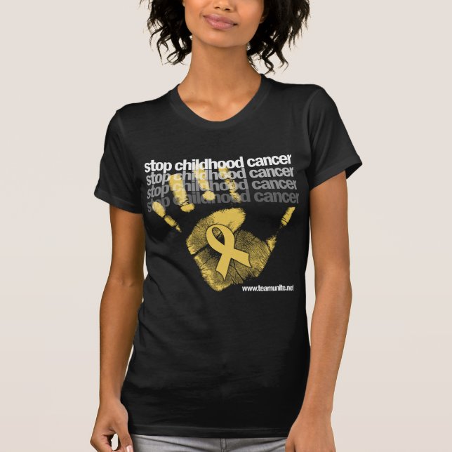 Camiseta Pare o cancer da infância (Frente)
