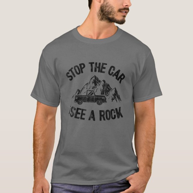 Camiseta Pare O Carro Eu Vejo Um Coletor Rock Engraçado Geo (Frente)