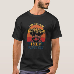 Camiseta Pare O Carro Vejo Uma Vaca Fofa Highland Engraçado