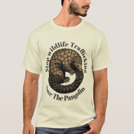 Camiseta Pare o tráfico de vida selvagem - Salve o pangolim