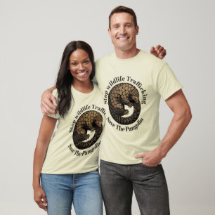 Camiseta Pare o tráfico de vida selvagem - Salve o pangolim