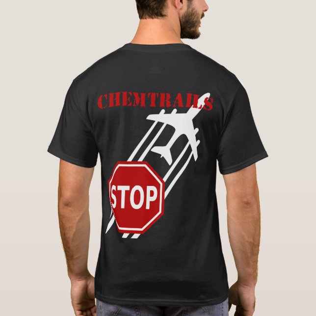 Camiseta Pare o tshirt da obscuridade de Chemtrails (Verso)