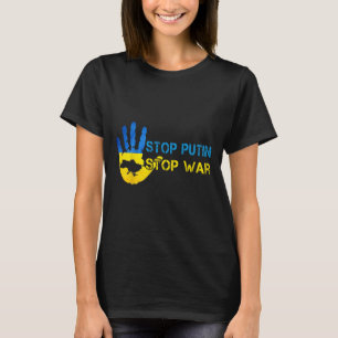 Camiseta Pare Putin Pare a Guerra Apoie a Ucrânia Eu Estou