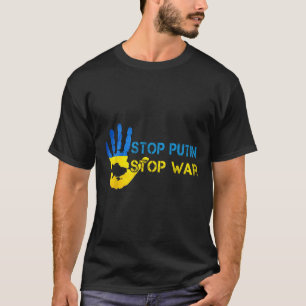 Camiseta Pare Putin Pare Guerra Apoie a Ucrânia Eu Estou Co