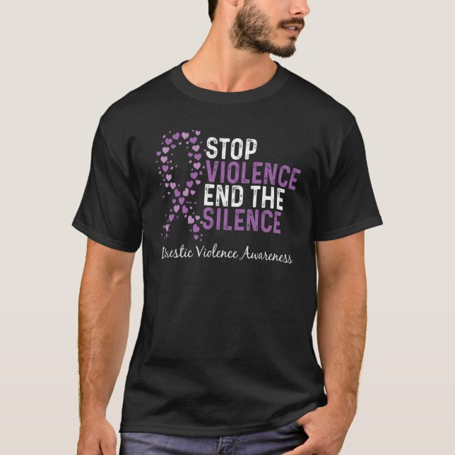 Camiseta Pare Violência Acabe Com O Silêncio Violência Domé (Frente)
