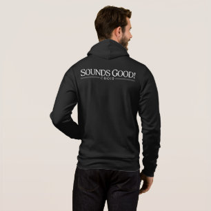 Camiseta Parece Bom! Coro preto Zip-up com logotipo traseir