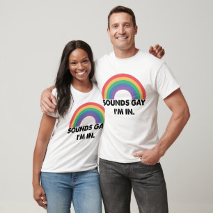 Camiseta Parece Gay Estou No Mês do Orgulho Gay em Rainbow