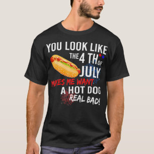 Camiseta Parece Que 4 De Julho Me Faz Querer Cachorros Quen