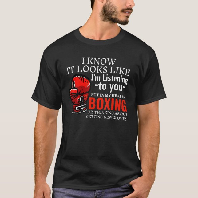 Camiseta Parece que estou ouvindo você boxando boxer G (Frente)