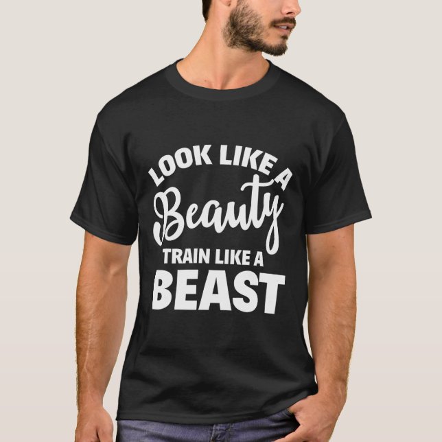 Camiseta Parece Um Comboio De Beleza Como Um Ginásio De Tra (Frente)