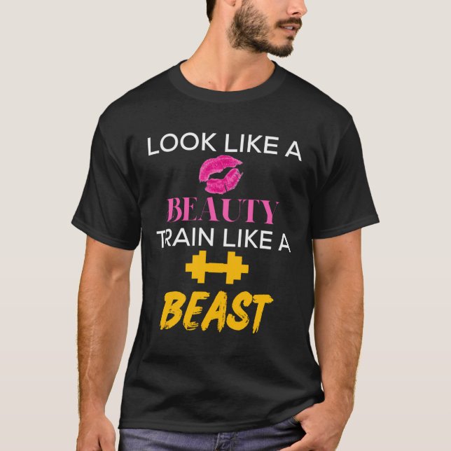 Camiseta Parece Um Comboio De Beleza Como Uma Besta Engraça (Frente)