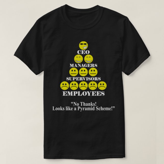 Camiseta Parece um esquema de pirâmide Futuro empreendedor (Frente do Design)