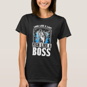 Camiseta Parecem Uma Senhora Amante da Caça a Peixes com Ar