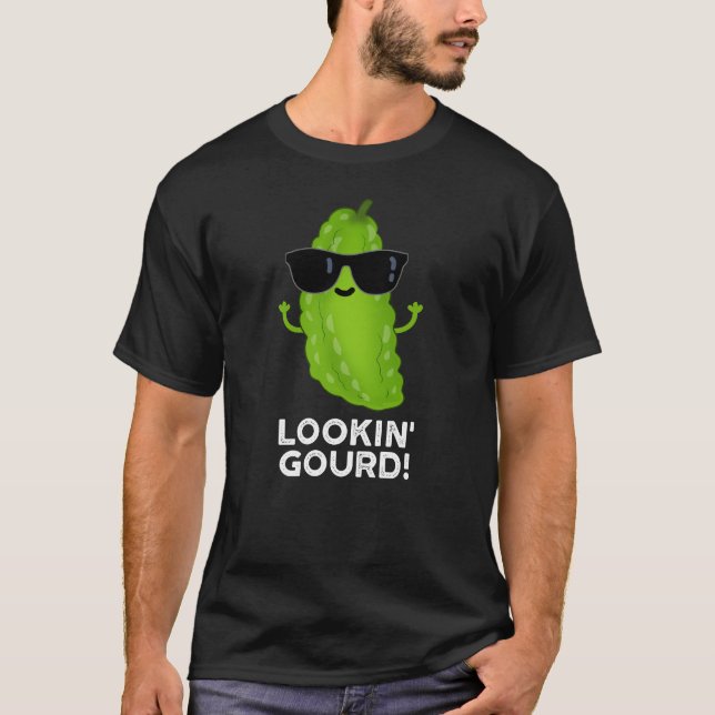 Camiseta Parecendo Gourd Engraçado Legal Veggie Pun Dark BG (Frente)