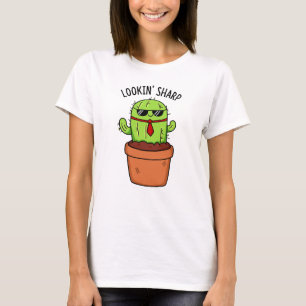 Camiseta Parecendo Sharp Engraçado Cactus Pun