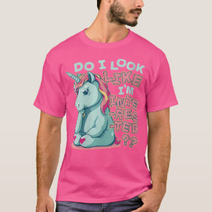Camiseta Pareço Estar Interessado Unicórnio Engraçado
