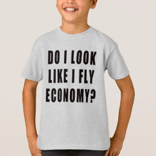 Camiseta Pareço-Me Com Uma Economia De Voo