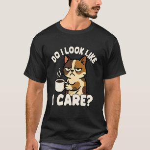 Camiseta Pareço Me Importar Gato Amante Café