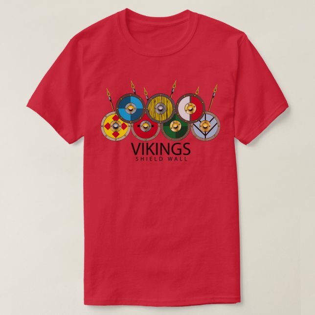 Camiseta Parede de blindagem do Vikings (Frente do Design)