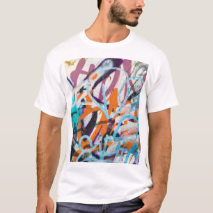 Camiseta Parede de concreto, textura granulada.