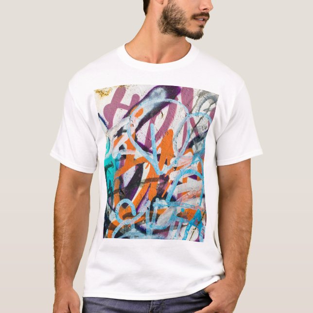 Camiseta Parede de concreto, textura granulada. (Frente)