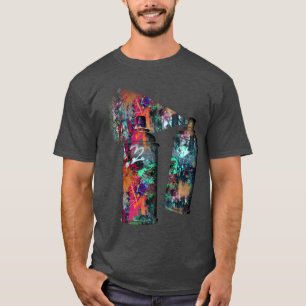 Camiseta Parede de Grafite e Salpicos de Tinta Spray