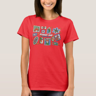 Camiseta Parede de Quadros de Halloween do Scooby-Doo