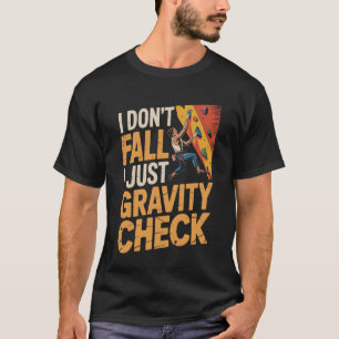 Camiseta Parede de Rocha de Verificação de Gravidade para A