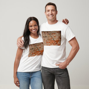 Camiseta Parede de tijolos rachada