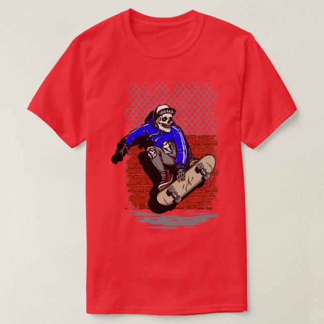 Camiseta Parede Skeleton (Frente do Design)