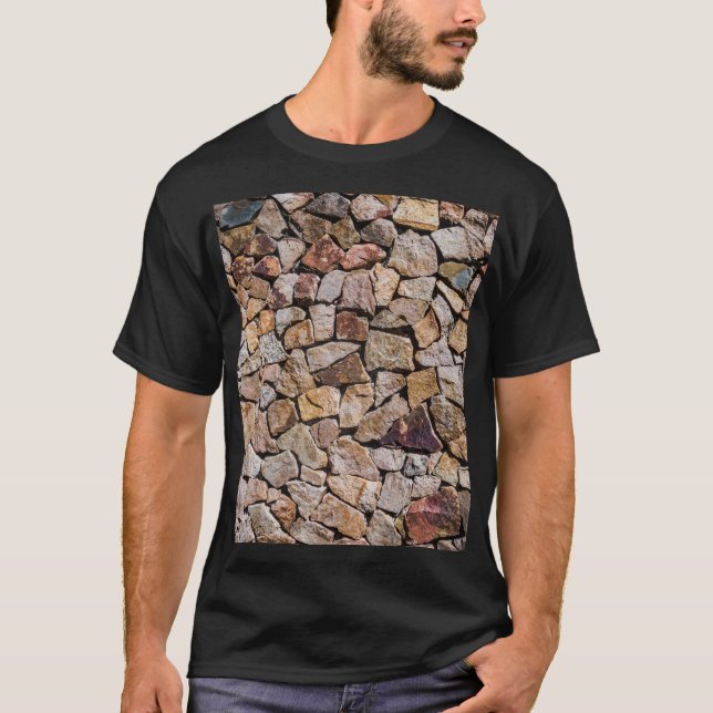 Camiseta Paredes Tradicionais De Pilha De Pedra Quebrada (Frente)