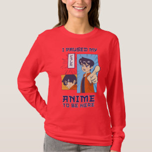 Camiseta Parei Meu Anime Para Estar Aqui Cotações Engraça