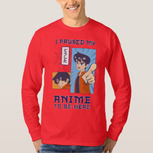 Camiseta Parei Meu Anime Para Estar Aqui Cotações Engraça